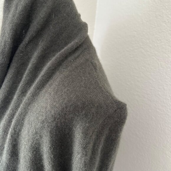 C By Bloomingdale's 2 Ply Cashmere Open Front Cardigan Greyish Brown Sz S - Picture 7 of 13